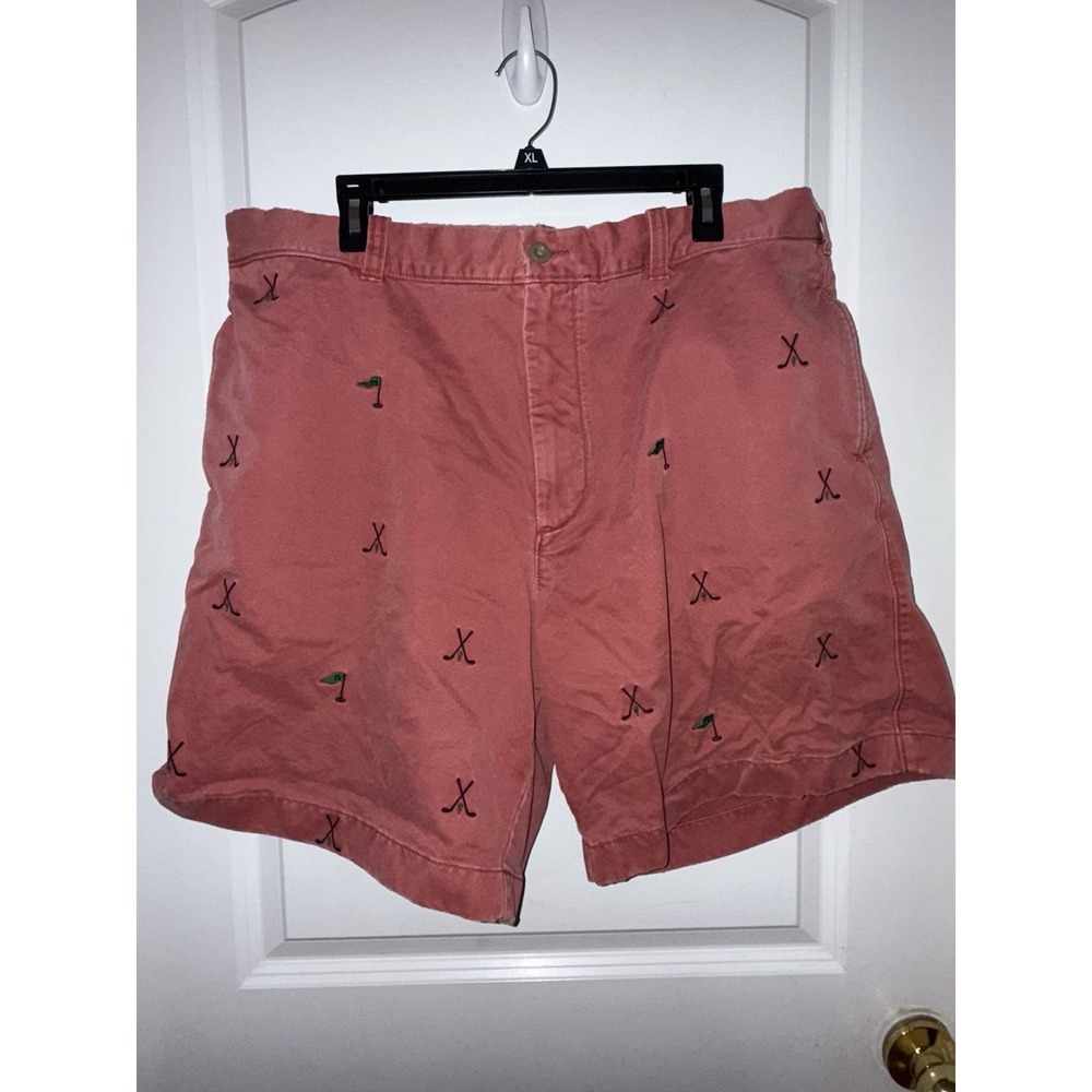 J.CREW Men's Red‎ Golf Theme Embroidered Shorts Size 40